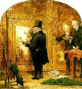 William Parrott turner on varnishing day at the royal china oil painting artist